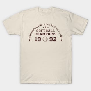 Springfield Nuclear Power Plant Softball Champs (Color) T-Shirt